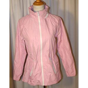 NEW Ralph Lauren Polo Golf Women's SMALL Pink Rain Jacket Hooded Windbreaker